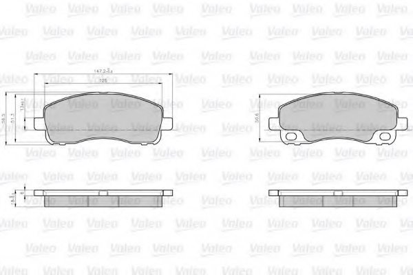 VALEO 872238 Brake Pad Set, disc brake